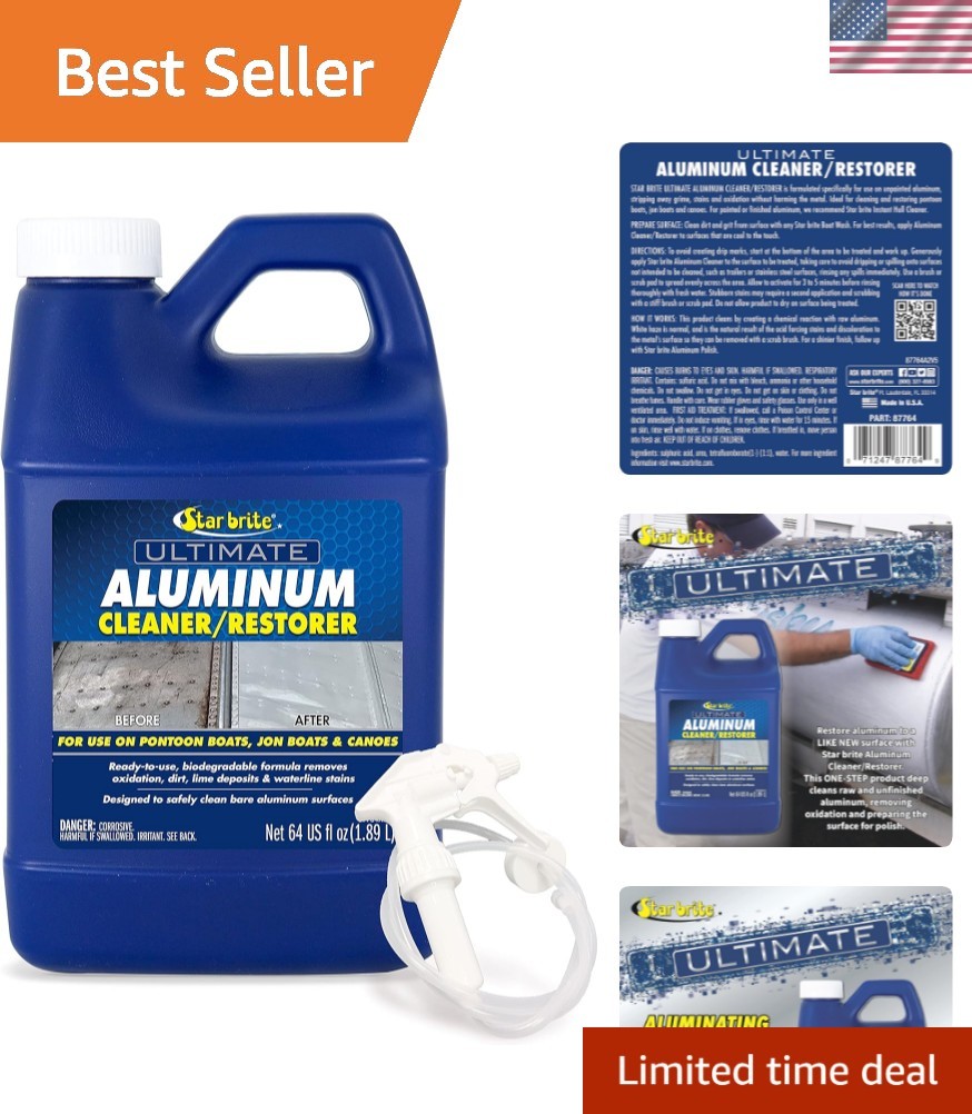 Revitalize Your Pontoon & Canoe with 64 oz Lemon Scent Aluminum Cleaner
