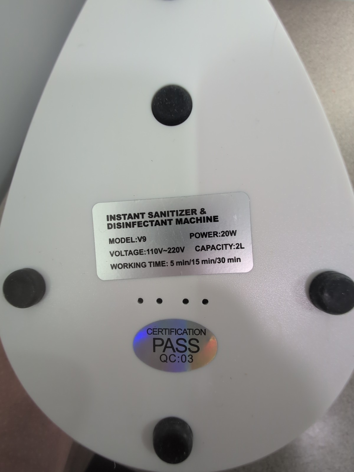 Instant Sanitizer & Disinfectant Machine, Model V9, Food & items, Lot Of 2