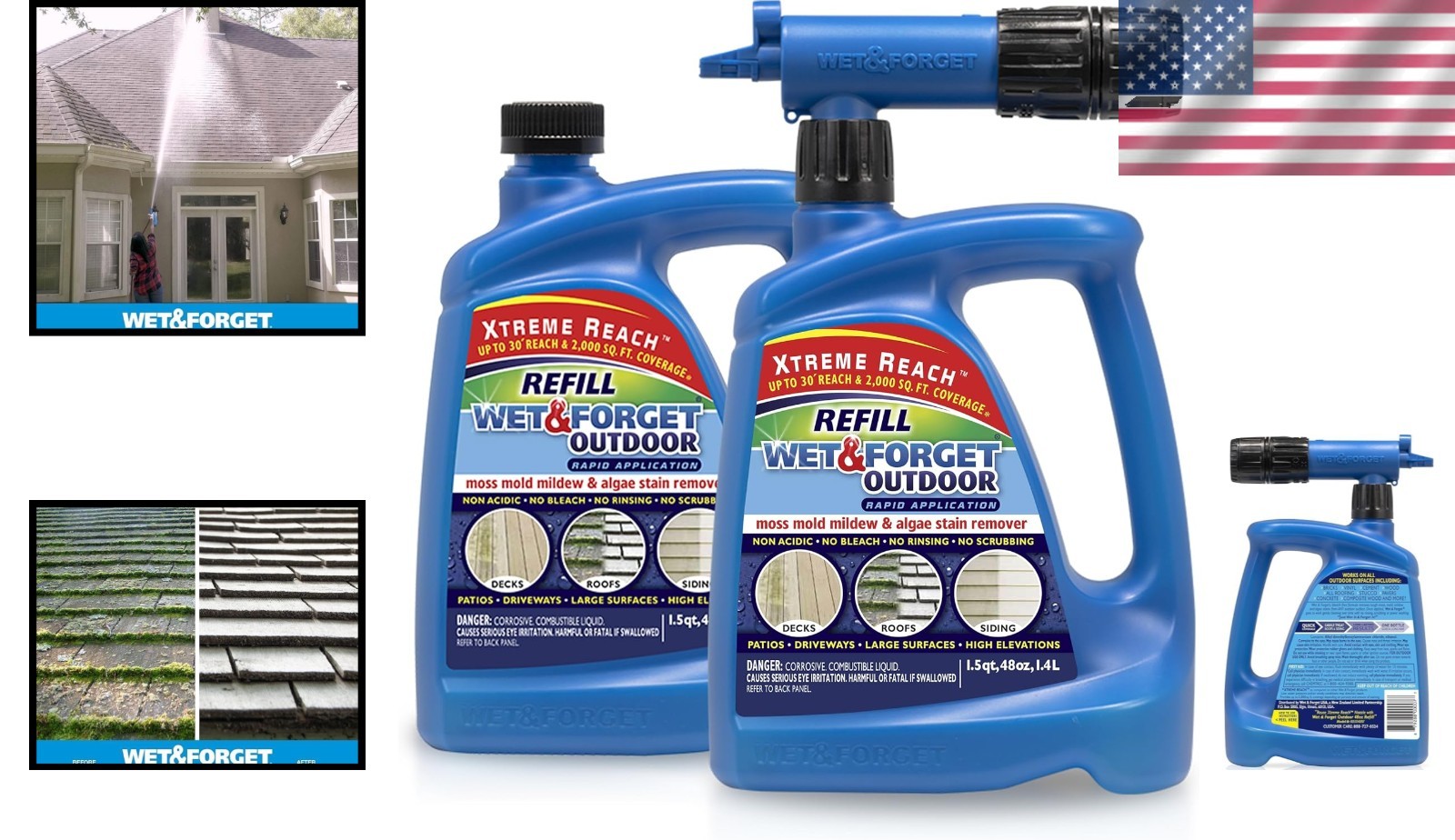 Outdoor Cleaner Xtreme Hose End 96oz 2pk Multi-Surface Stain Remover
