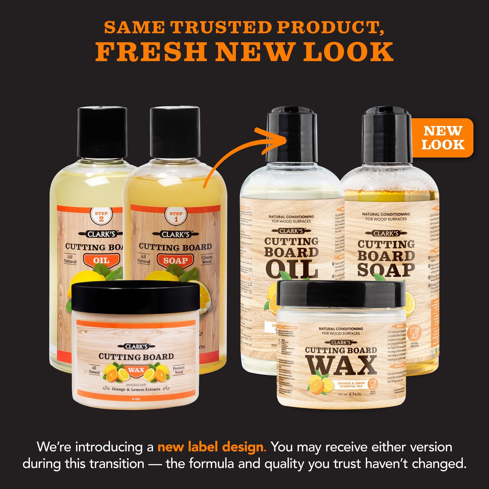 Cutting Board Oil (12oz), Wood Wax (6oz) and Cleaner (12oz) Set – Food-Grade …
