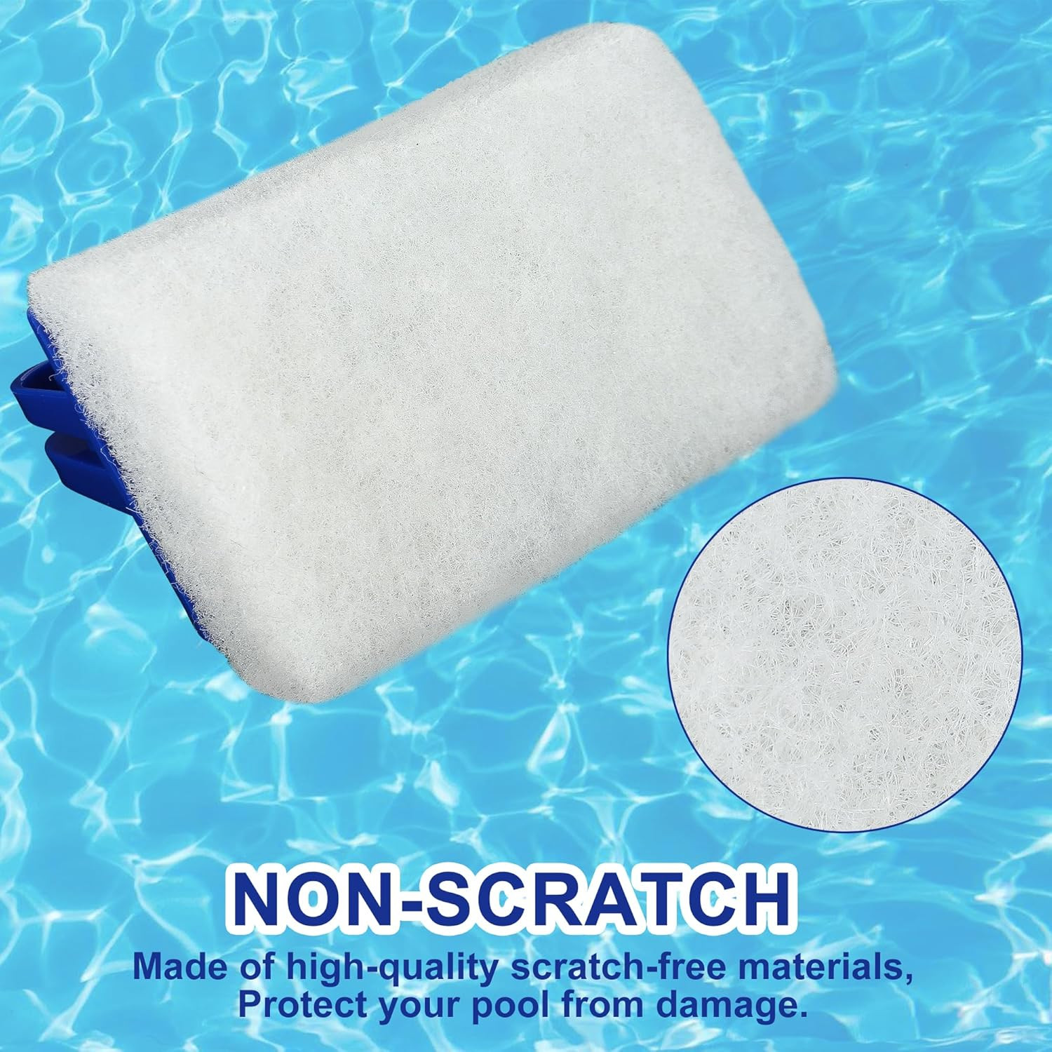3 Pack Hand-Held Pool Scrub Brush Pool Cleaning Scrubbing Sponge Pad Bathroom Cl
