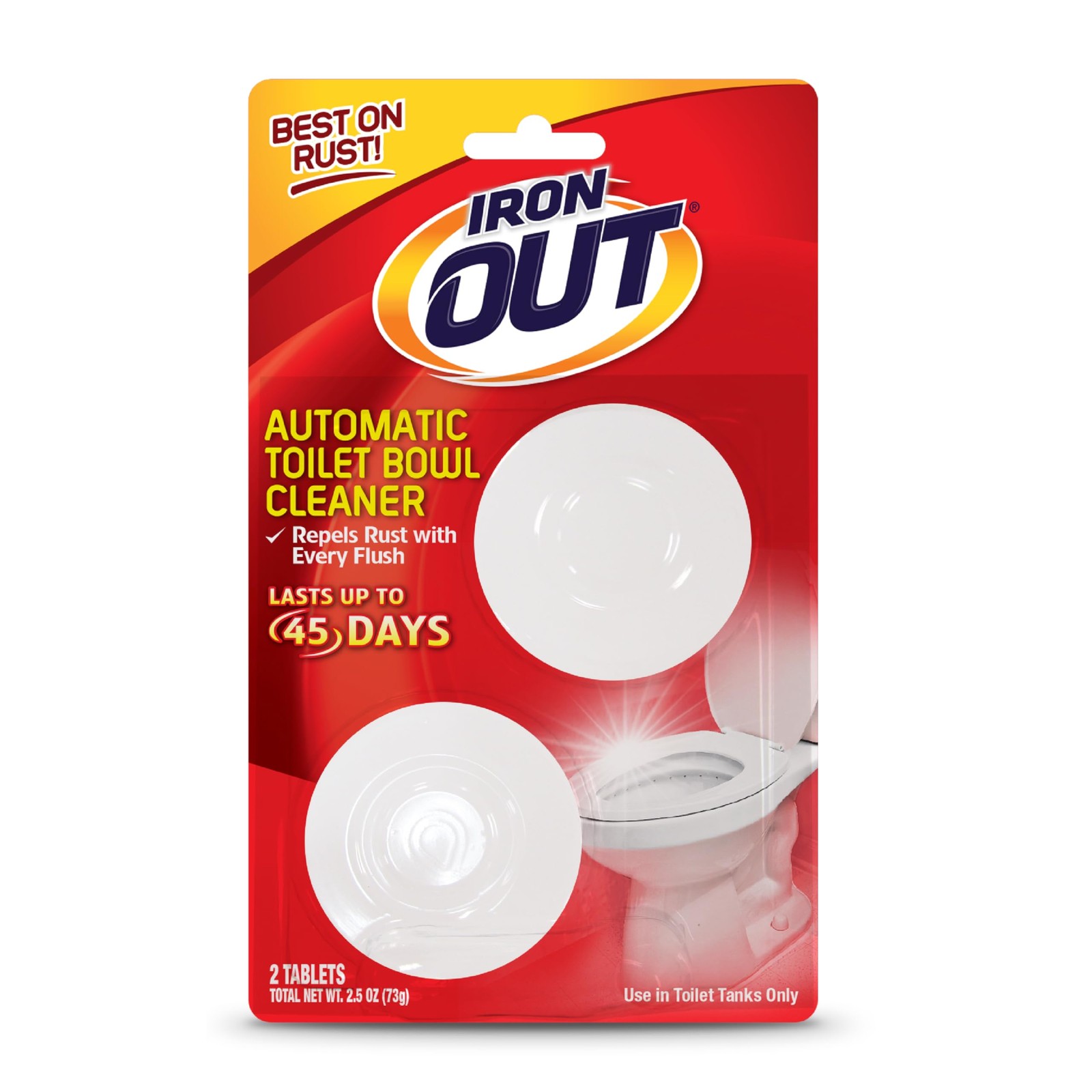 Iron OUT Automatic Toilet Bowl Cleaner Tablets, Helps Remove Prevent Rust Stains