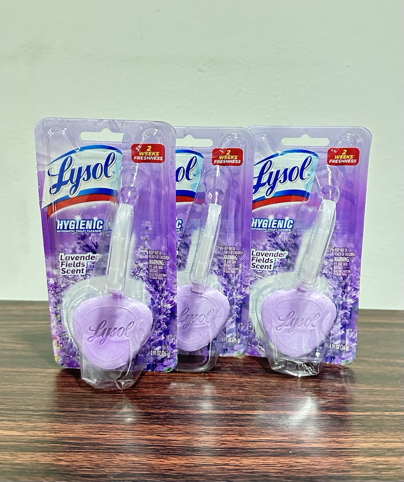 Lysol Toilet Bowl Cleaner 3 Pack (26g) 2 Weeks Freshness Hygienic Automatic