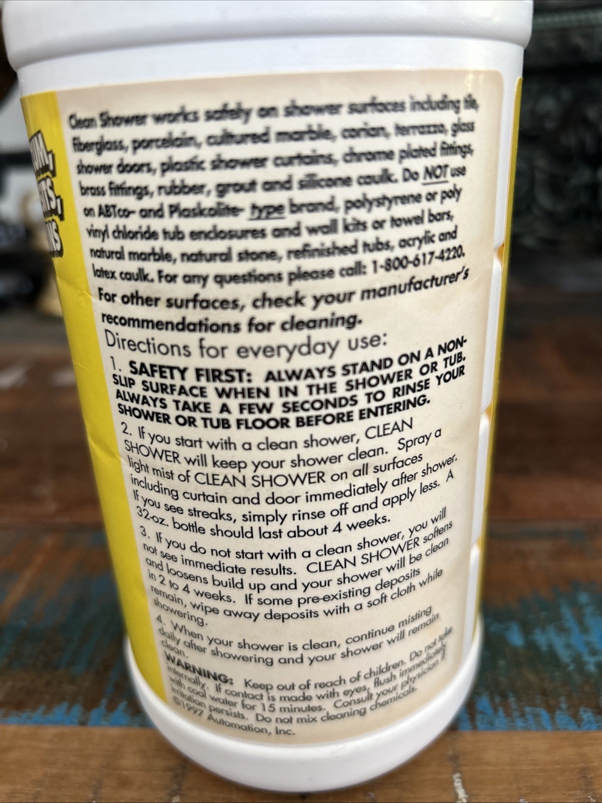 Vintage 1997 Clean Shower Daily Shower Mist 32 Oz Spray Original Formula NOS HTF