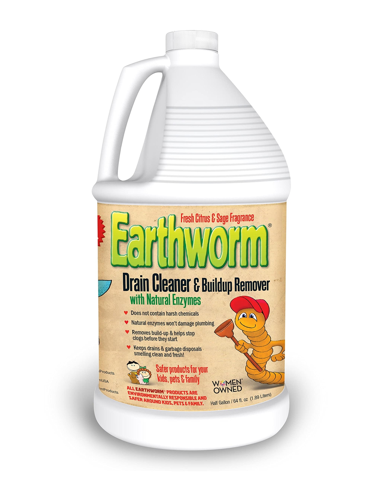 Drain Cleaner – Drain Deodorizer – Natural and Family-Safe – 64 fl oz
