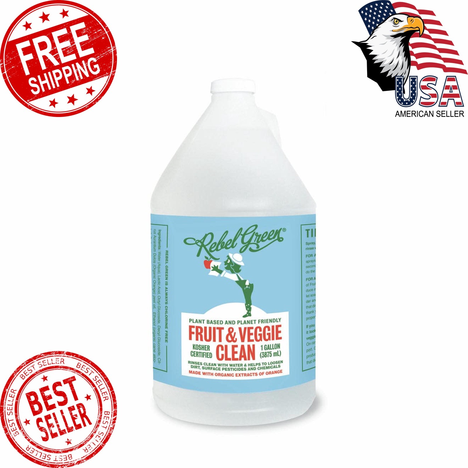 Rebel Green Produce Cleaner Gallon