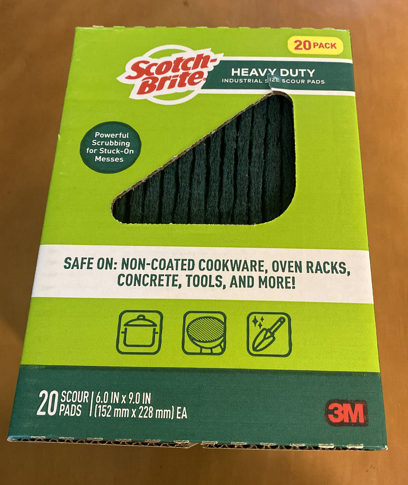 Scotch Brite Heavy Duty 20 Scour Pads Industrial Size 6 In X 9 In