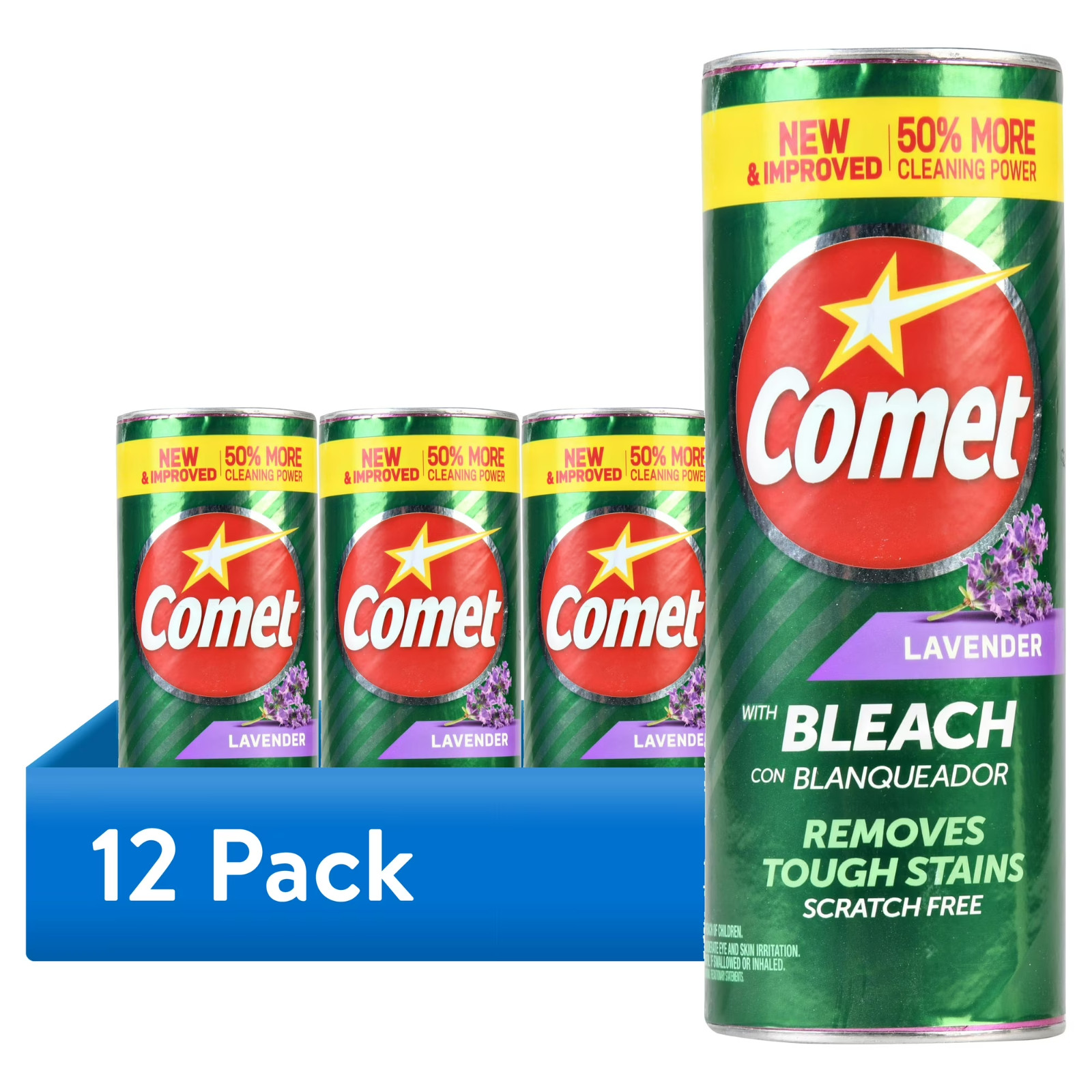 (12 Pack) Comet Lavender All Purpose Cleaning Powder with Bleach 21oz Each Heavy