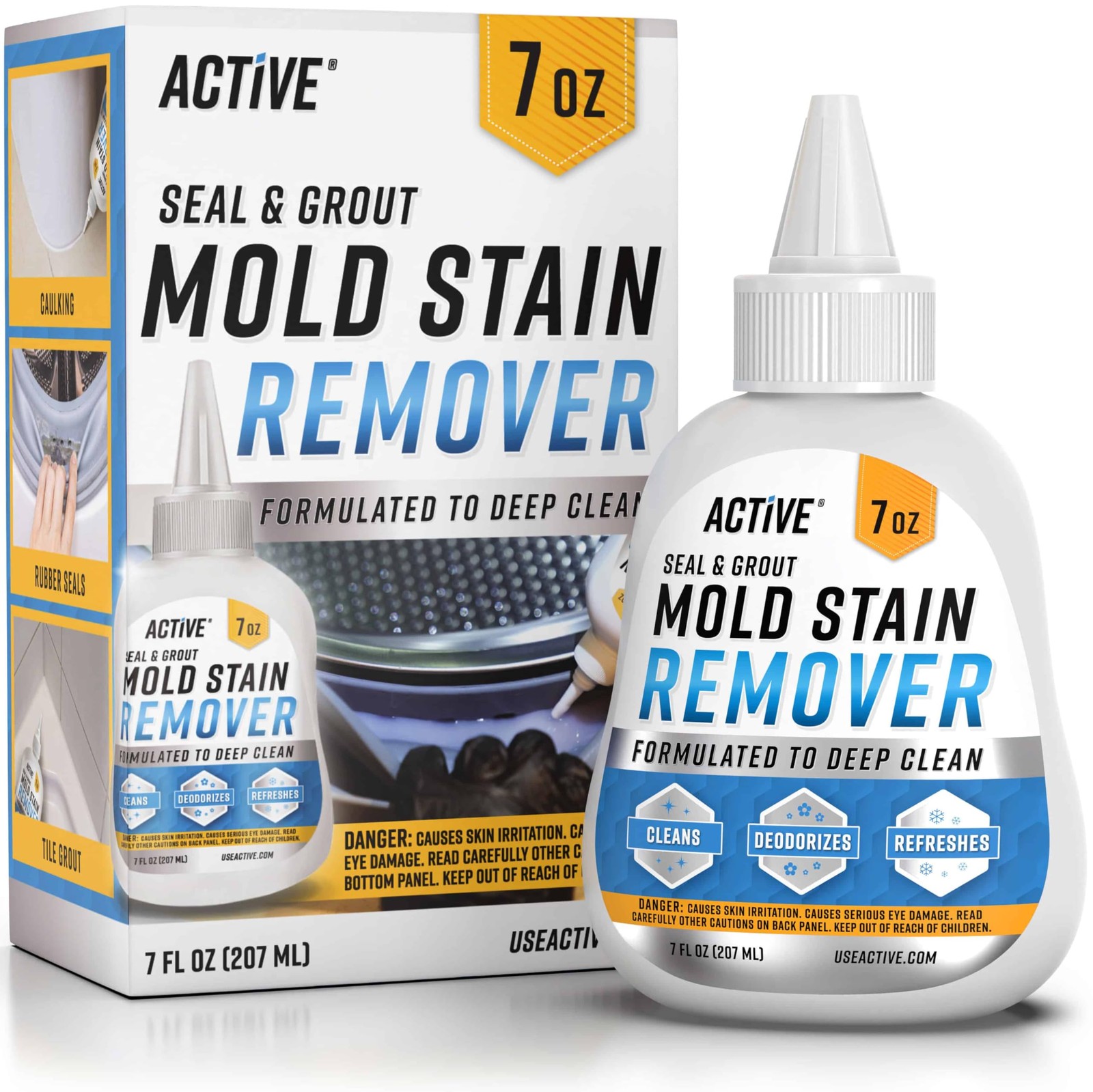 Mold Stain Remover Gel Cleaner for Washing Machine Seal, Grout, Shower – 7 Fl Oz