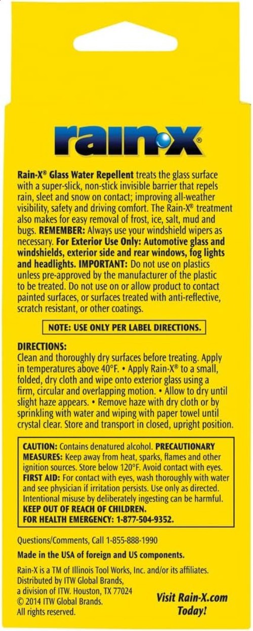 3.5 Oz Windshield Treatment Glass Cleaner Unscented Invisible Coating