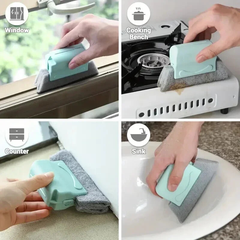 Window Groove Cleaning Brush Portable Sponge Door / Window Slot Cleaning Brush.