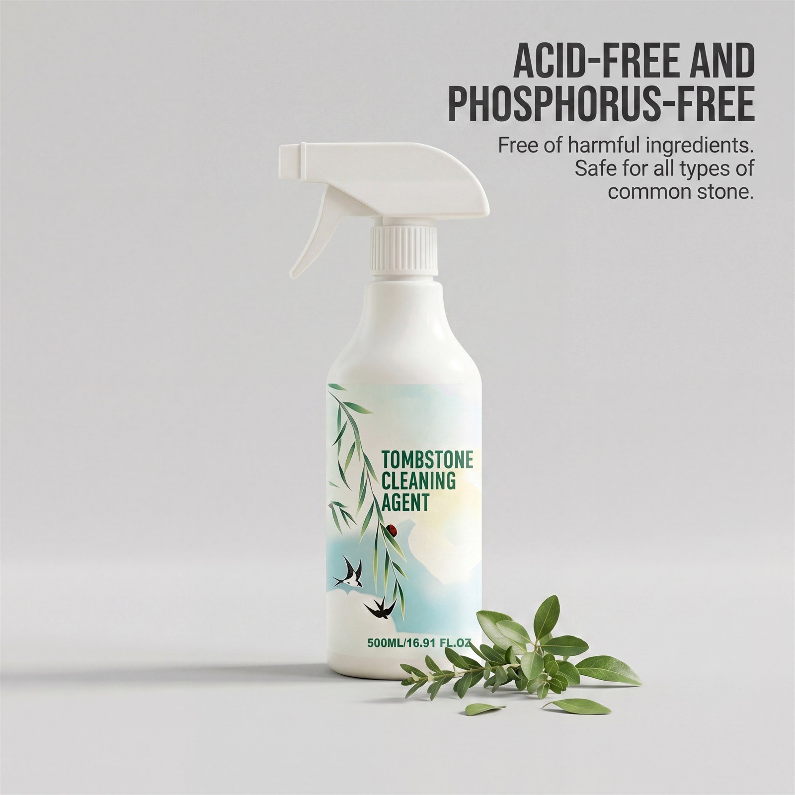 Tombstone & Monument Cleaning Spray for Granite Marble Tombstone 500ml
