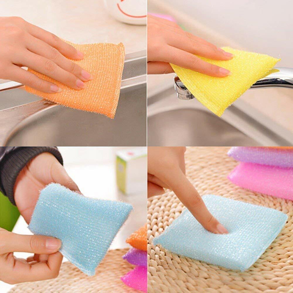Sponge Scratch Proof Scourer Kitchen Scrubber for Dish Utensils Tiles Cleaning10