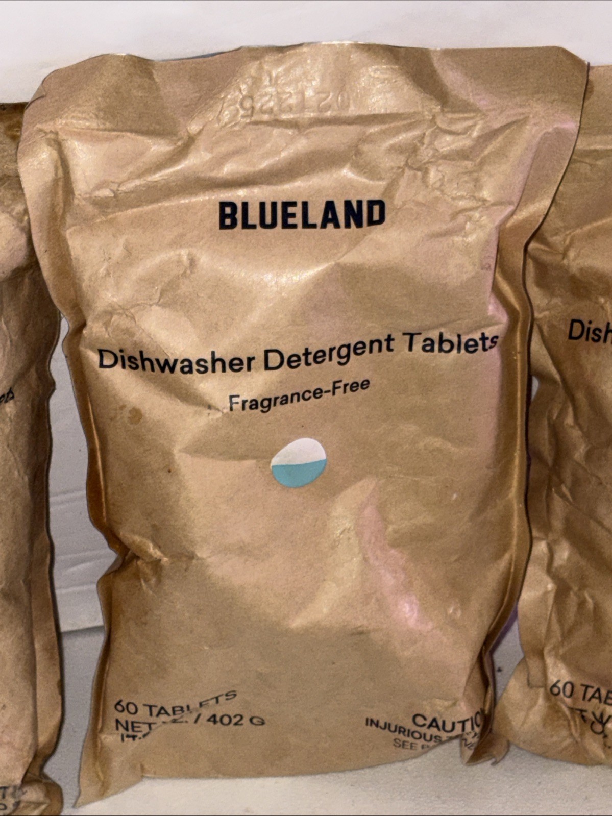 LotOf3 Blueland Dishwasher Detergent 60 Tablets Each Scent-Free Stained (180)TTL