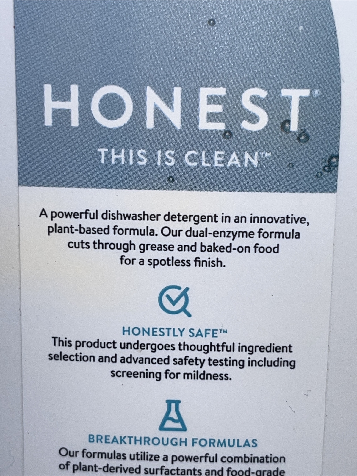 HONEST Dishwasher Detergent FREE & CLEAR 120 Loads, (40 fl.oz X 3) 👀