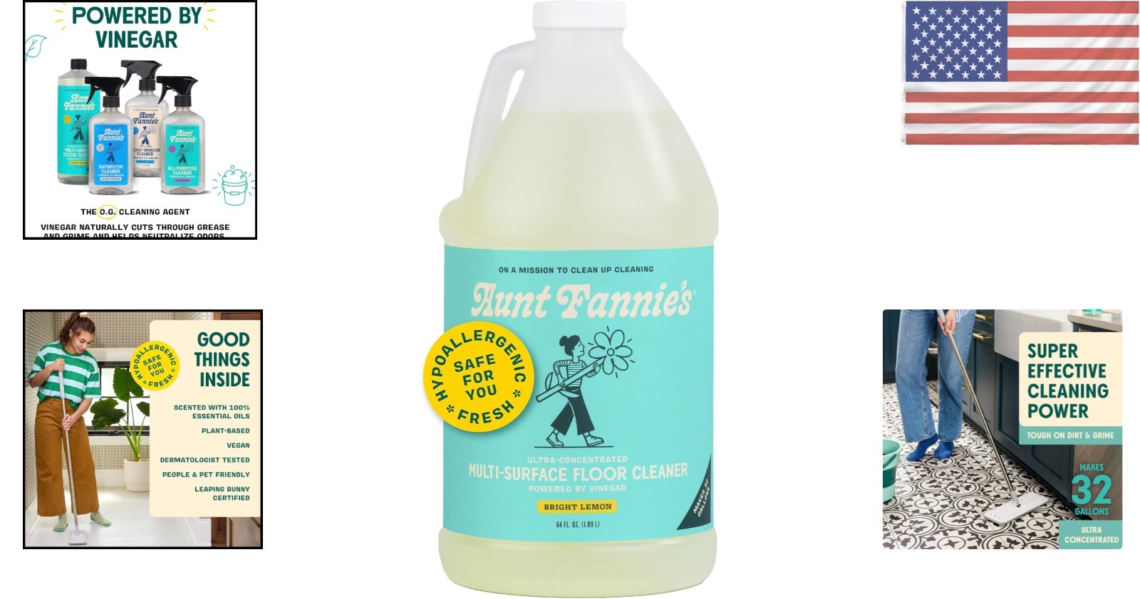 64 oz Ultra Concentrated Vinegar Wash – Eco-Friendly Multi-Surface Floor Cleaner