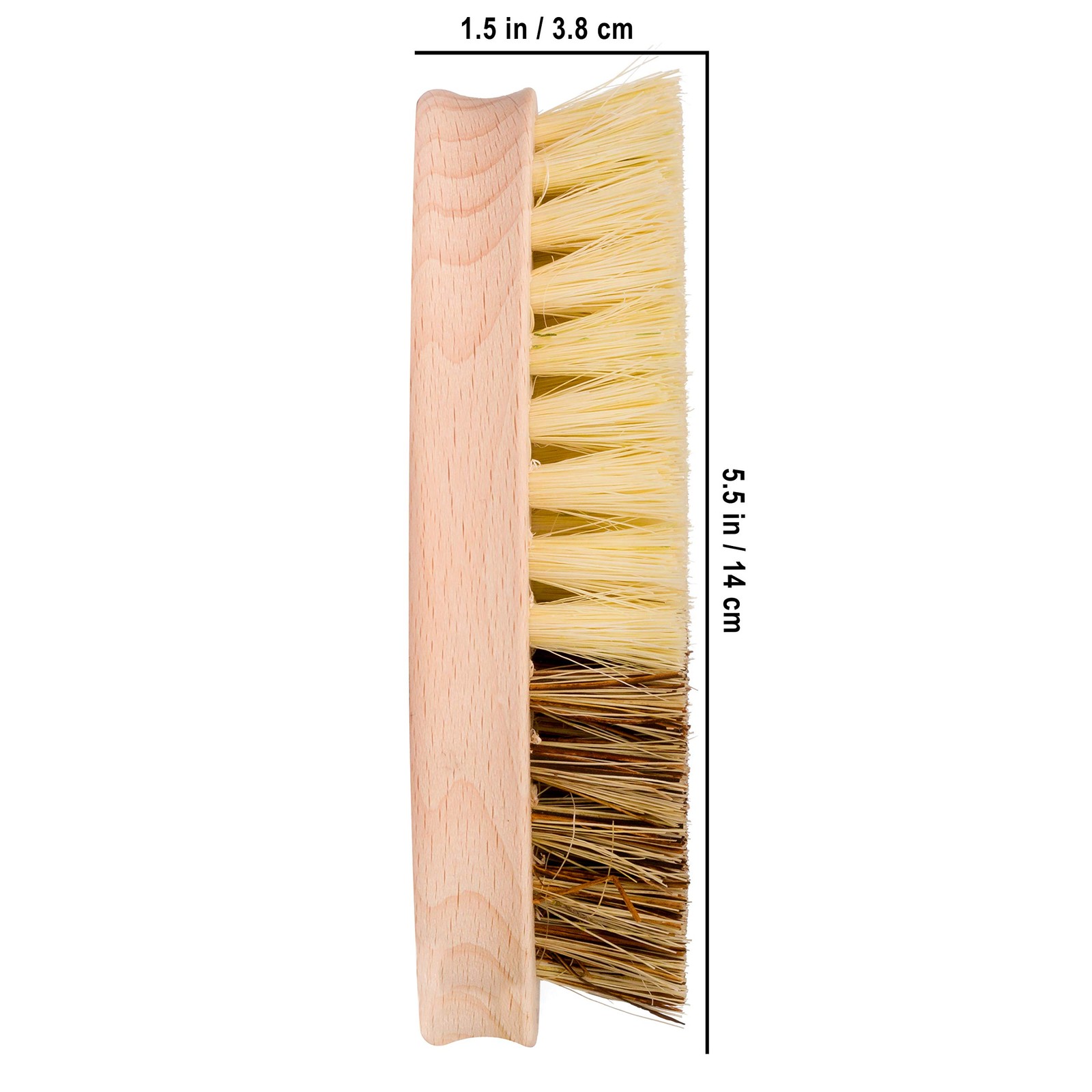 Hard and Soft Side Vegetable Brush – Beechwood Handle – 2 Different Bristle Stre