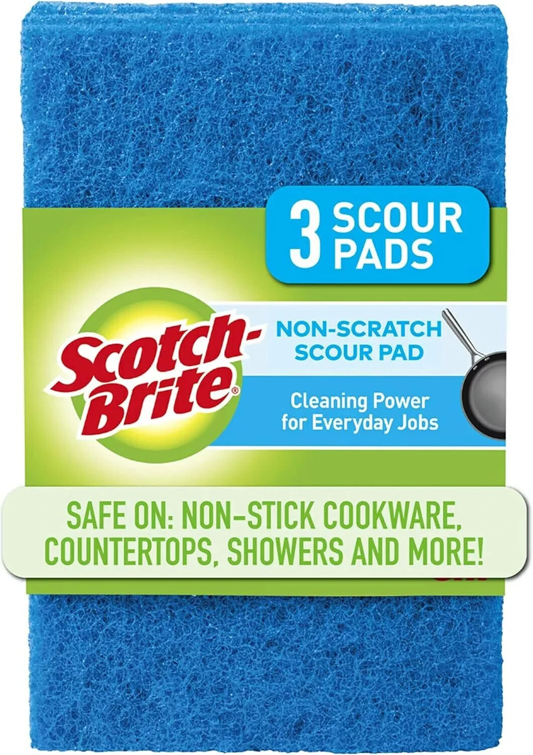 Scotch-Brite Non-Scratch Scour Pads, 3 Pads