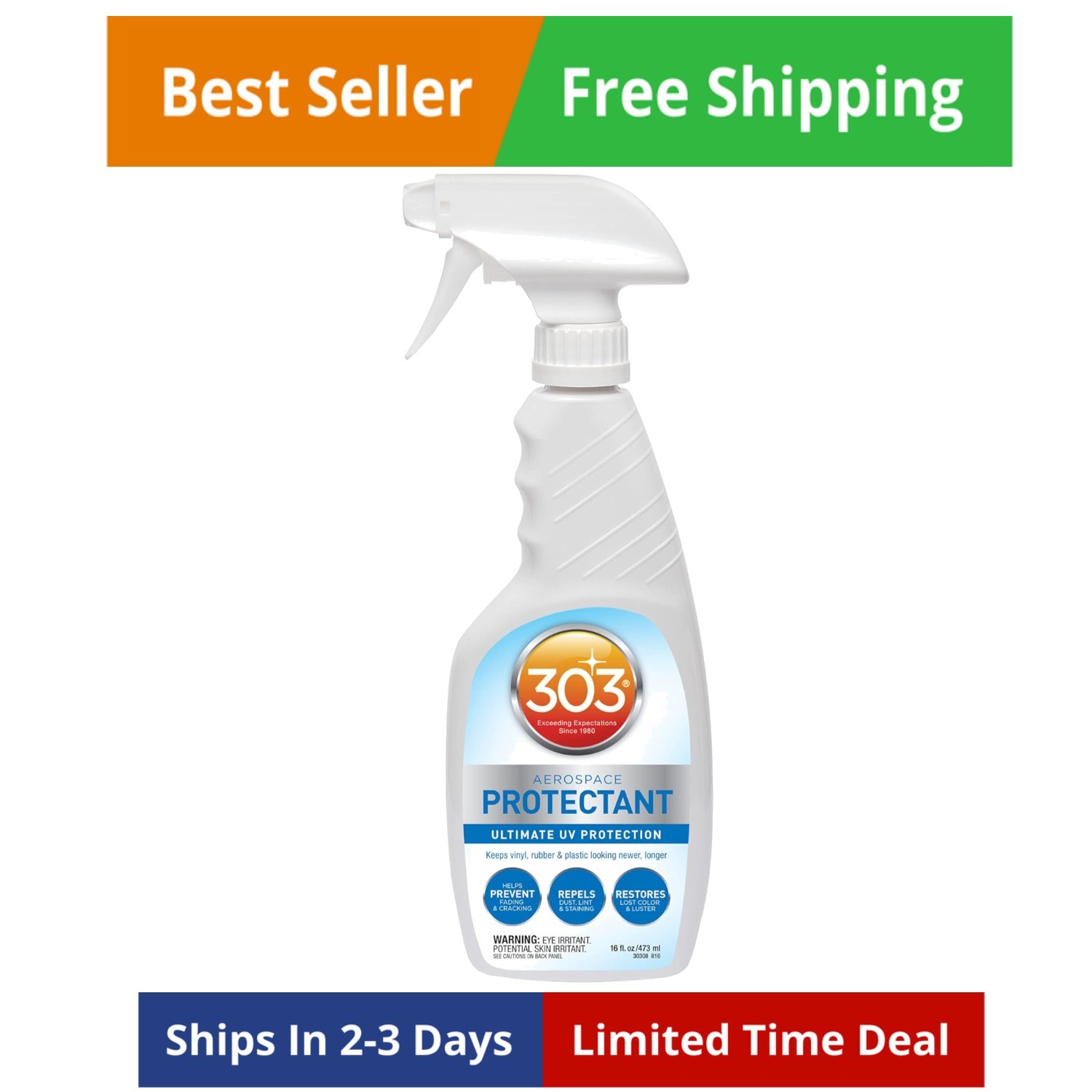 CSR UV Protectant Spray for Vinyl, Plastic, Rubber, Fiberglass, Leather & Mor…