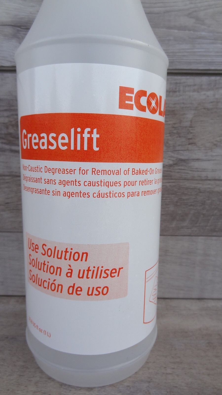 Ecolab Empty Spray Bottles For ~ GREASELIFT Non-Caustic Degreaser ~ 3 Bottles