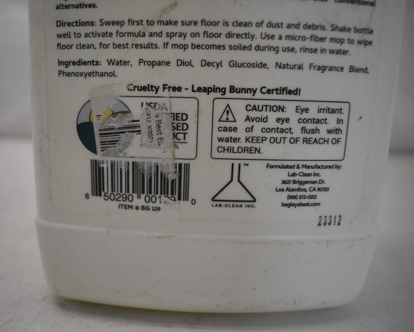Earth Responsible Natural Plant Based Multi Surface Floor Cleaner Citrus 64oz