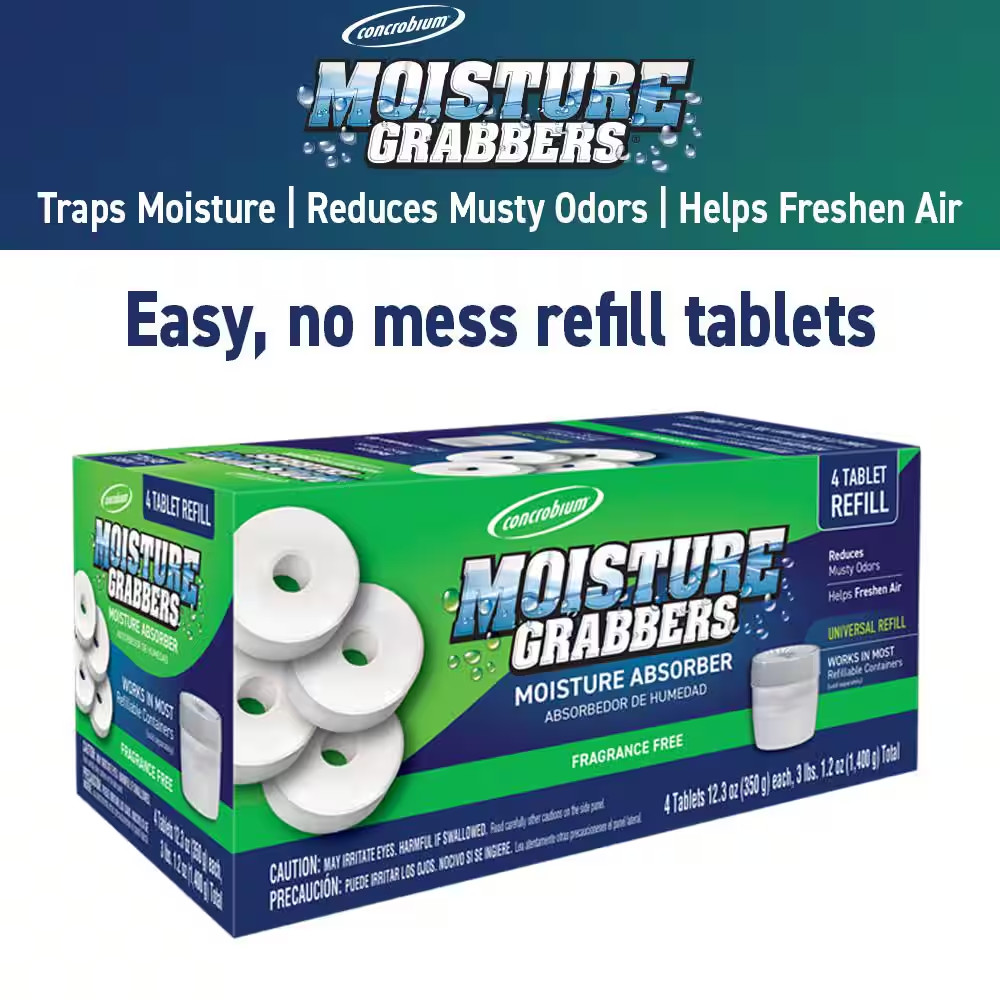12.3 Oz. Moisture Grabber Fragrance Free Refill Tablets Mold & Mildew Product (C