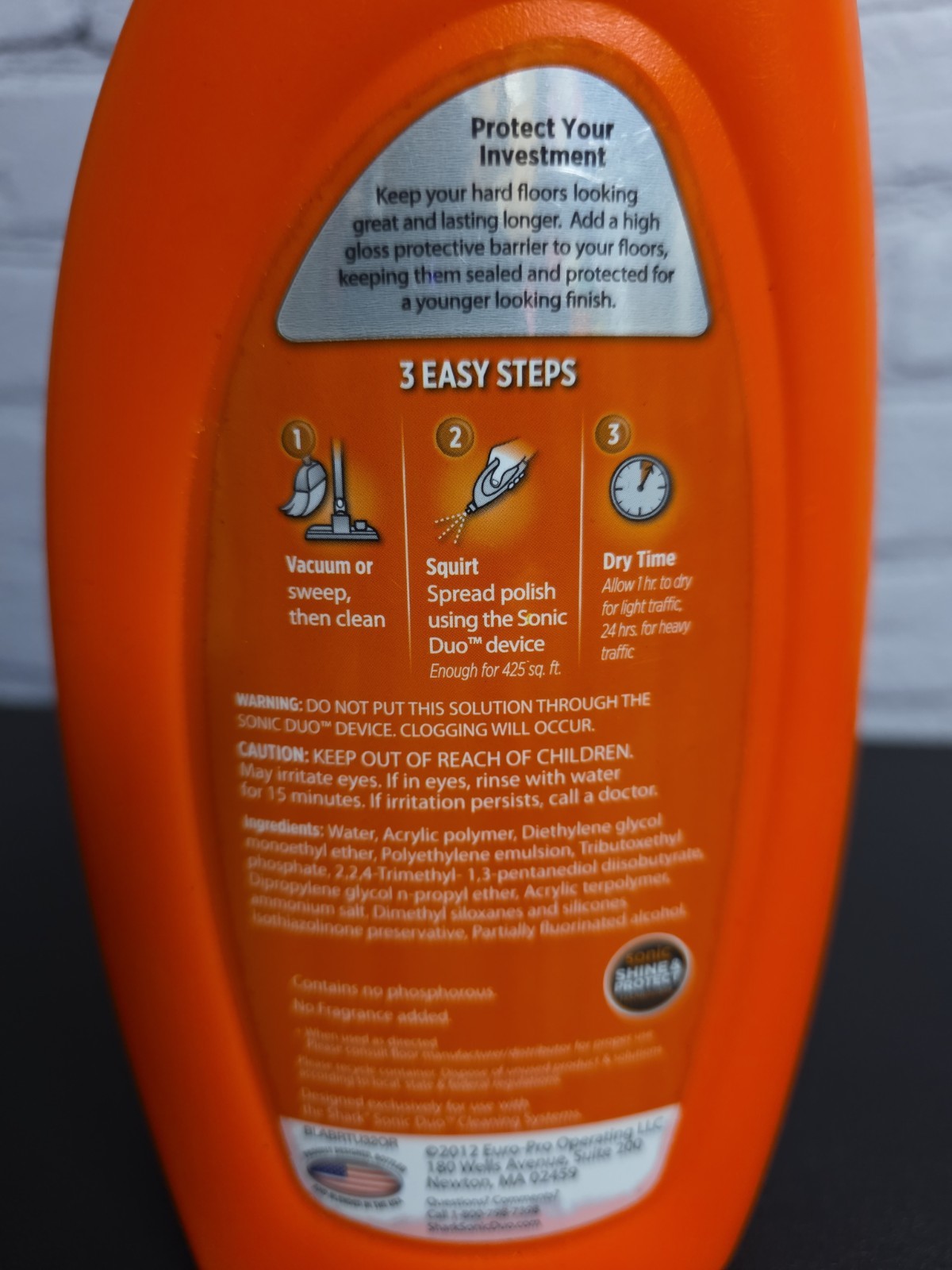 Shark Wood & Hard Floor Polish 28 Oz High Gloss Restores & Protects- New- Sealed