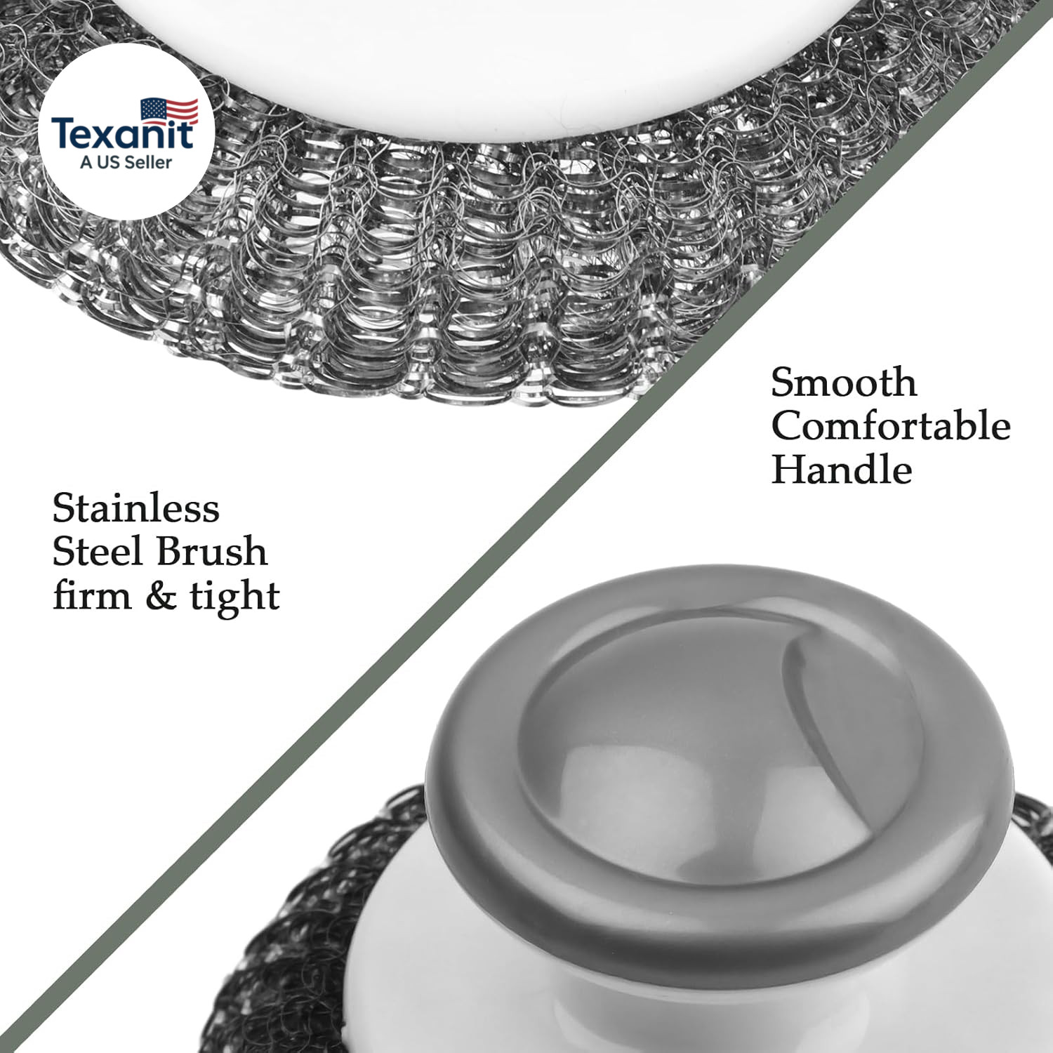 2 Pack Stainless Steel Wool Scrubber, Scrubbing Scouring Pad, Steel Wool Scrubbe