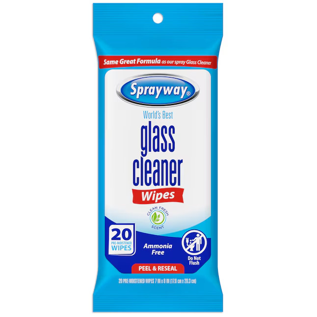 Sprayway glass cleaner 20 -Count Wipes Glass Cleaner 20 -Pack