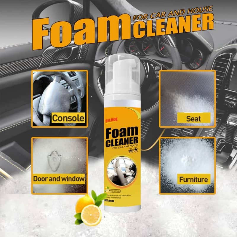 2/4 Pack Multifunctional Foam Cleaner Spray for Car and Home Use 100ml
