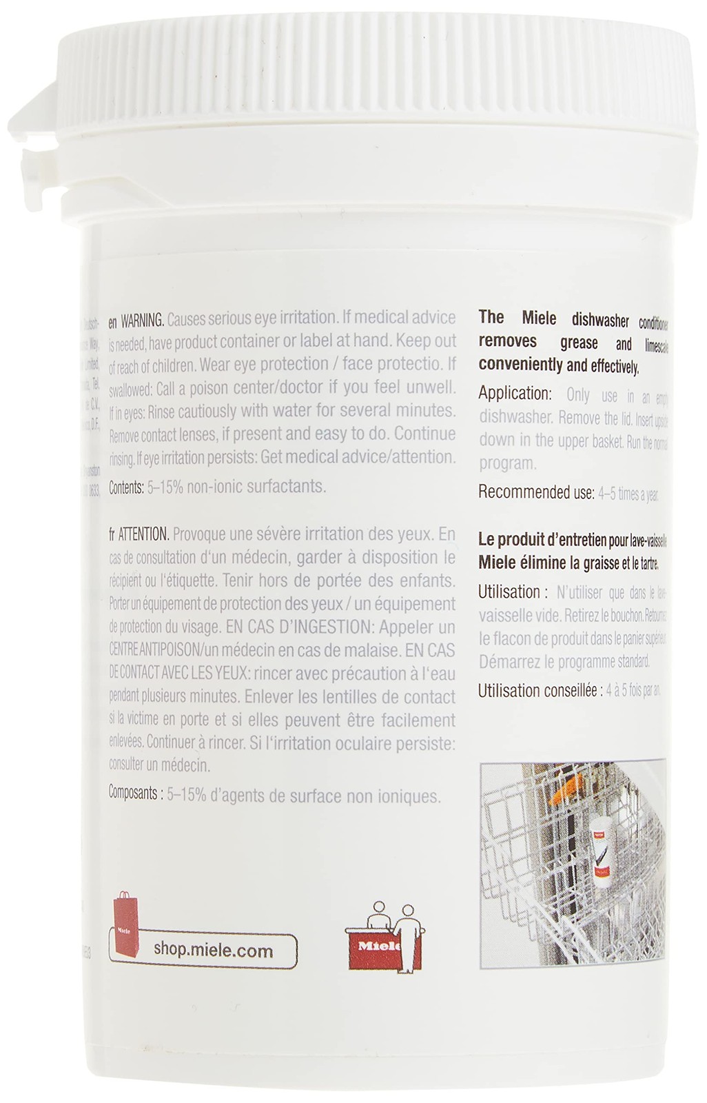 Miele DishClean Dishwasher Cleaner, Care Product 5.6 Ounce (Pack of 1), White