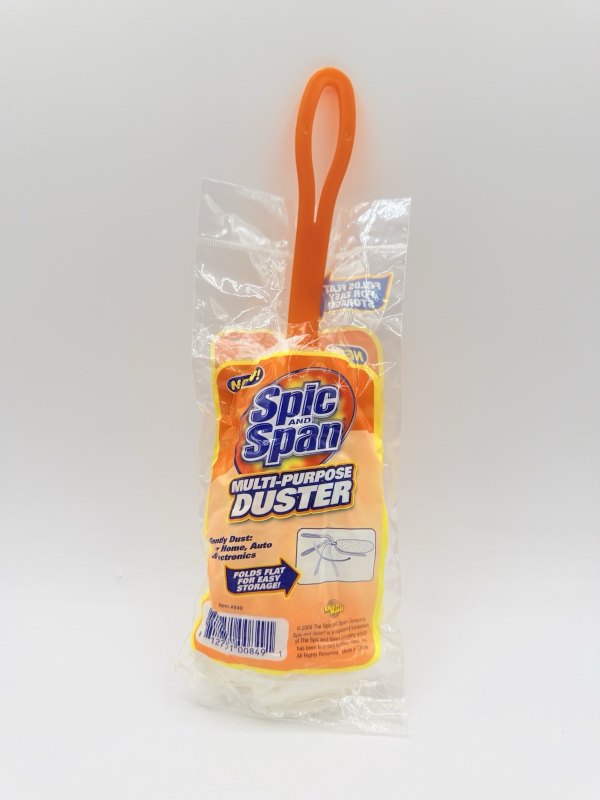 Lot of 6 Spic and Span Multi-Purpose Duster, item #849, Orange/Blue Handle. NEW