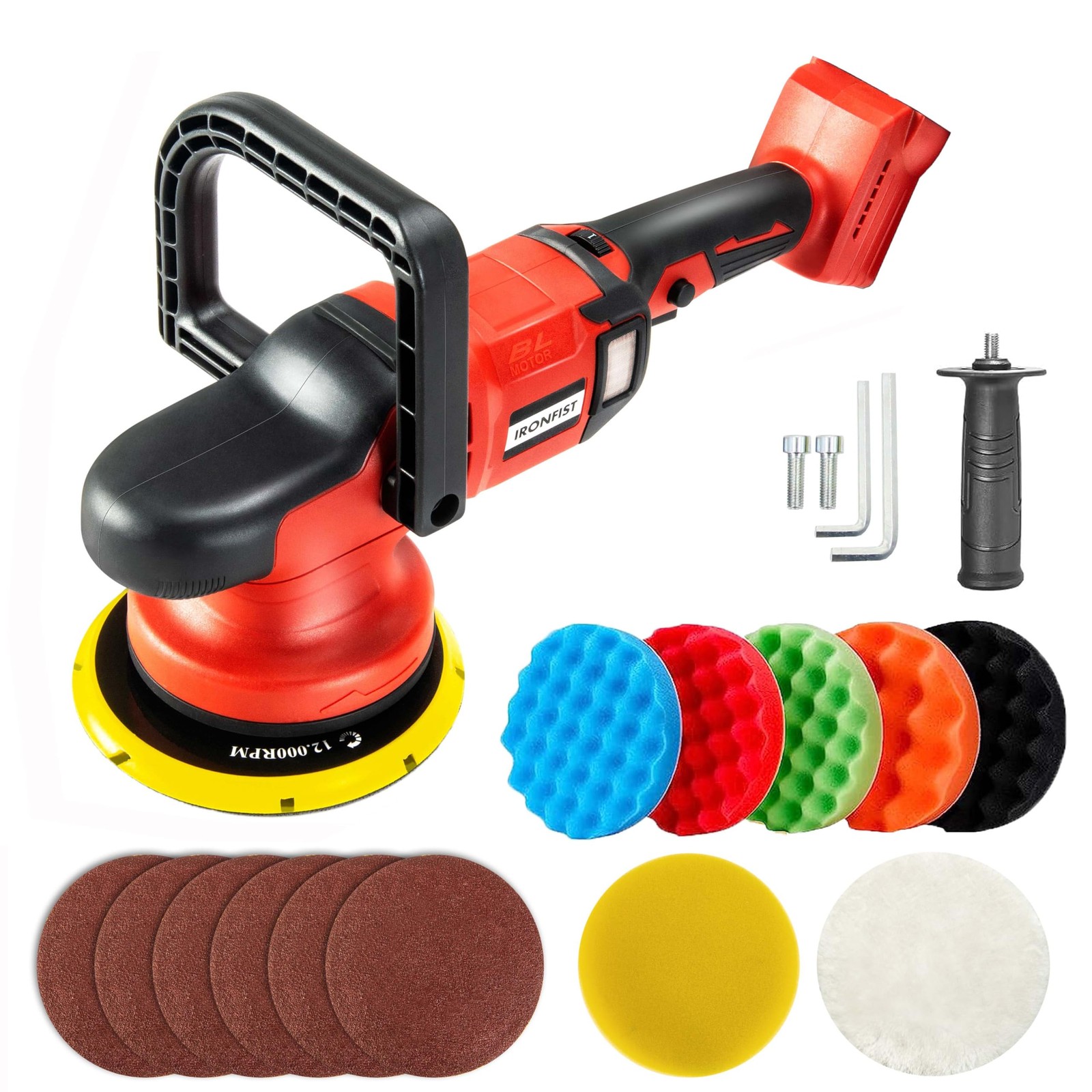 Cordless 6in Orbital Polisher for Milwaukee M18 Battery Brushless Tool Only