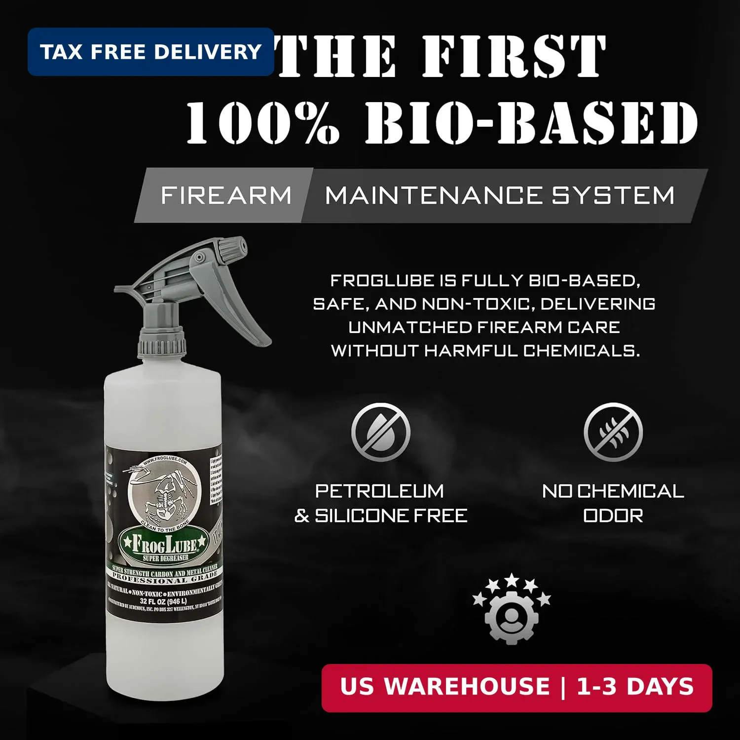 Frog Lube Super Degreaser – Concentrated Gun Cleaner Spray – Heavy Duty, Non-Tox