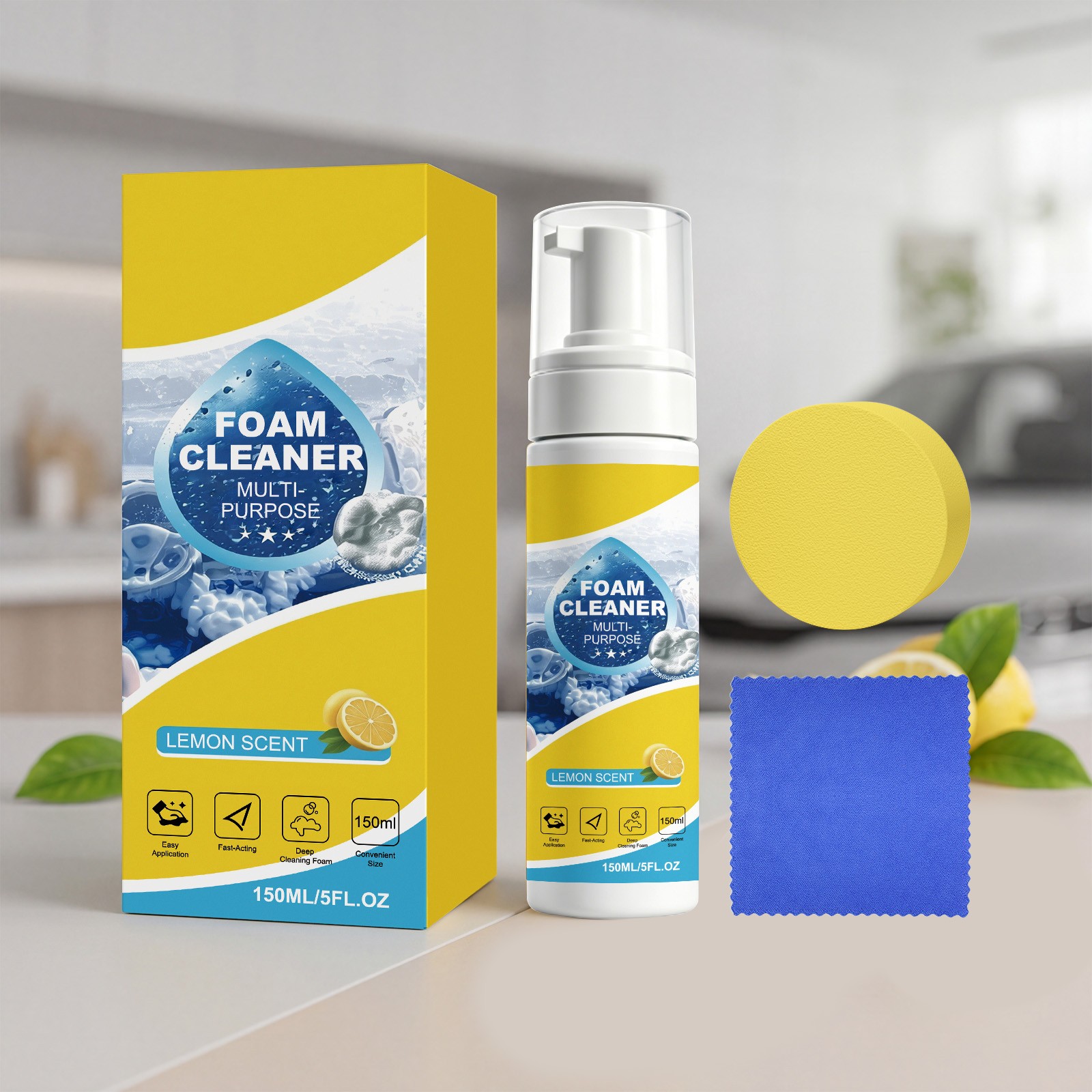 Multi-purpose Foam Cleaning Kit 150ml for Home & Office Use