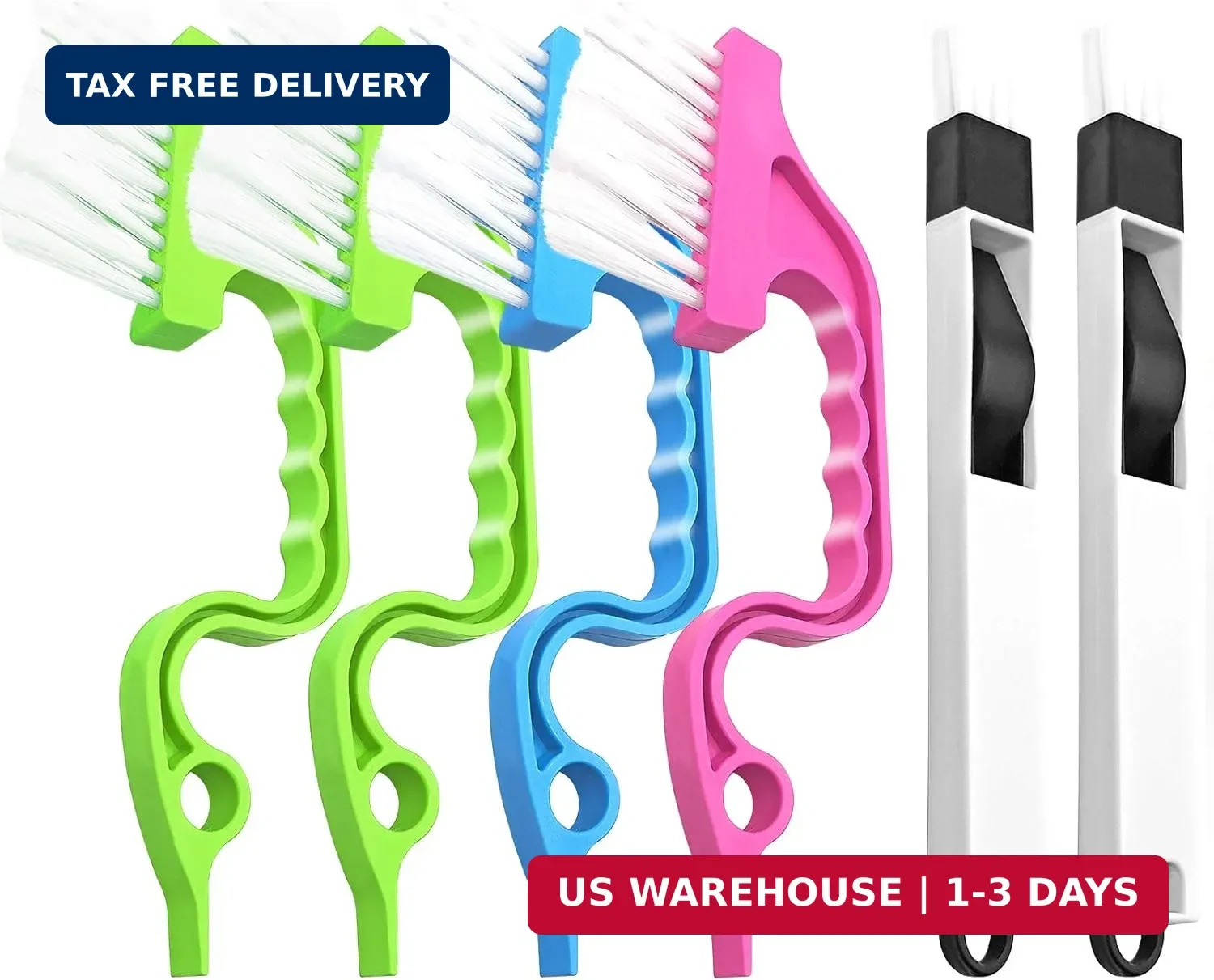 Crevice Gap Cleaning Brush Tool, 6pcs Hand-held Groove Gap Cleaning Tools, 2 in