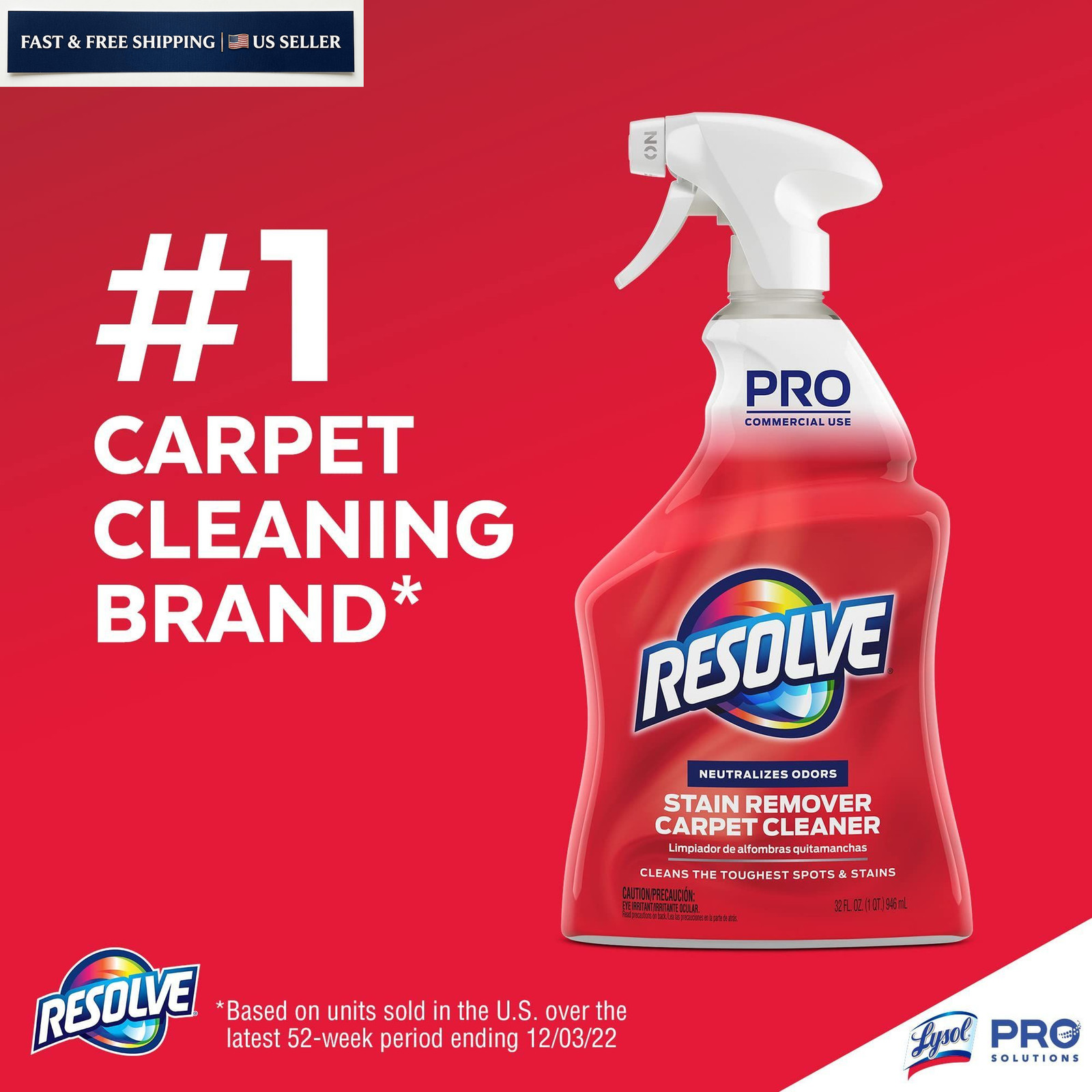 Resolve Professional Strength Spot and Stain Carpet 32 Fl Oz (Pack of 1), tan
