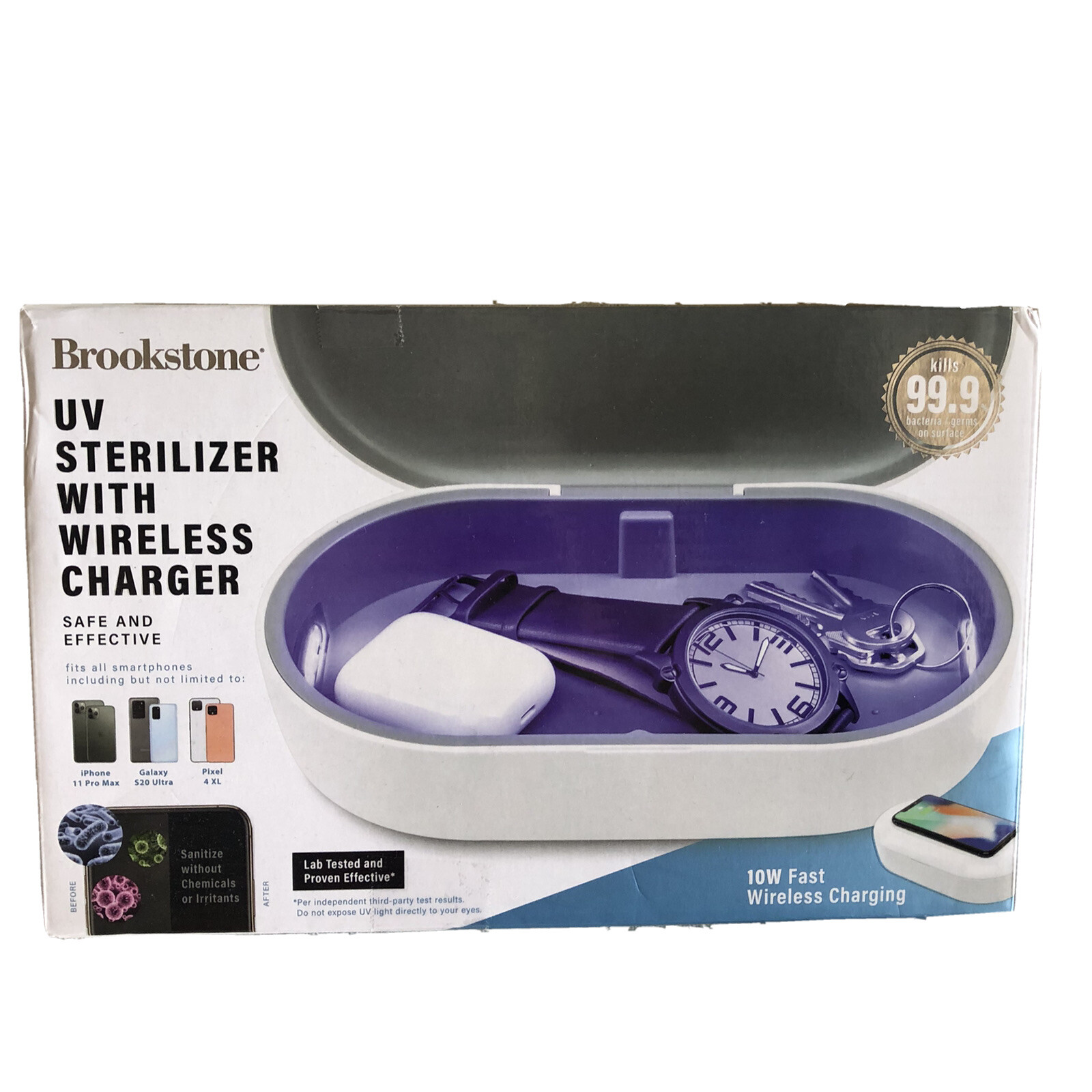 Multifunction UV Sterilizer Disinfection Storage Box With Wireless Charger