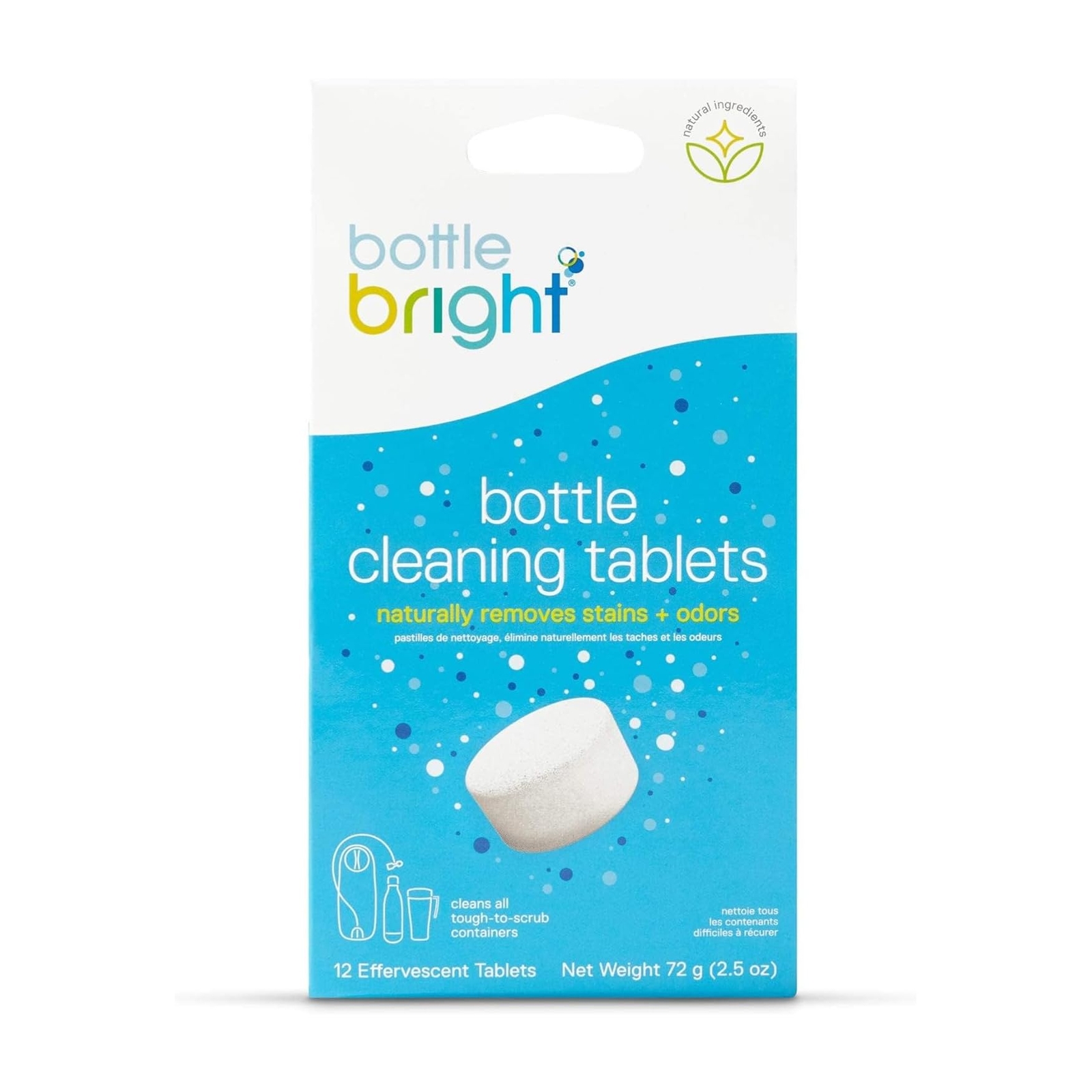 Bottle Bright Single Pack (12 Tablets)- Clean Stainless 12 Count (Pack of 1)
