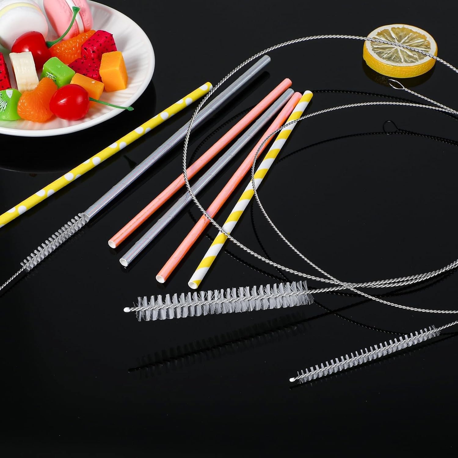 4 Pack 39.4″ Extra Long Straw & Tube Cleaning Brushes for Pipes, Hoses & Labs
