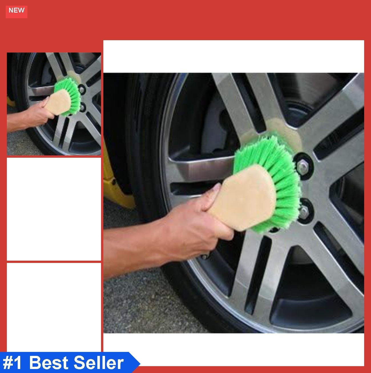 Brush Soft Utility Scrub Green Flagged Tip Bristles Detergent Resistant Vehicle