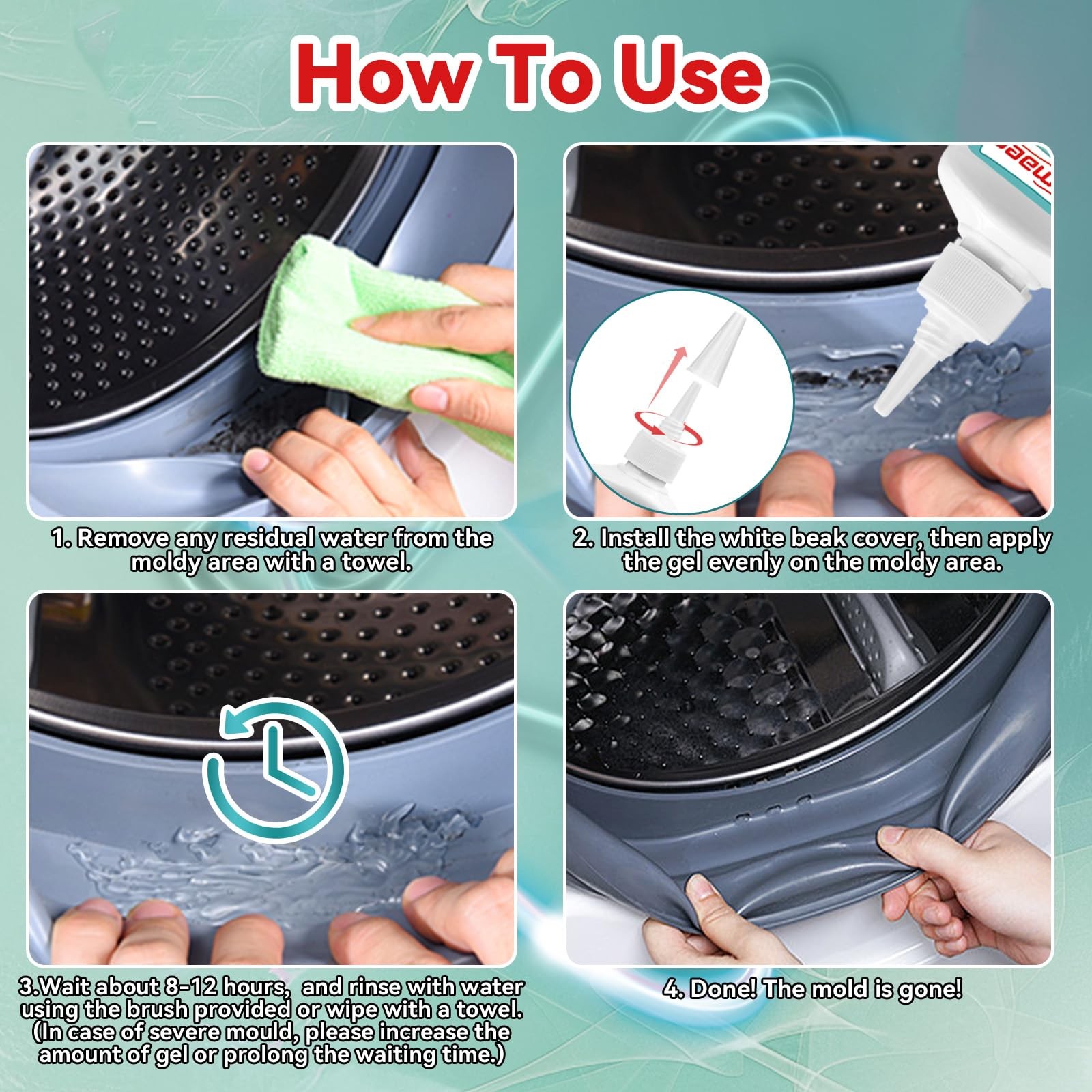 2 PCS Household Stain Remover Gel AllPurpose Cleaner Bathroom Shower Sink