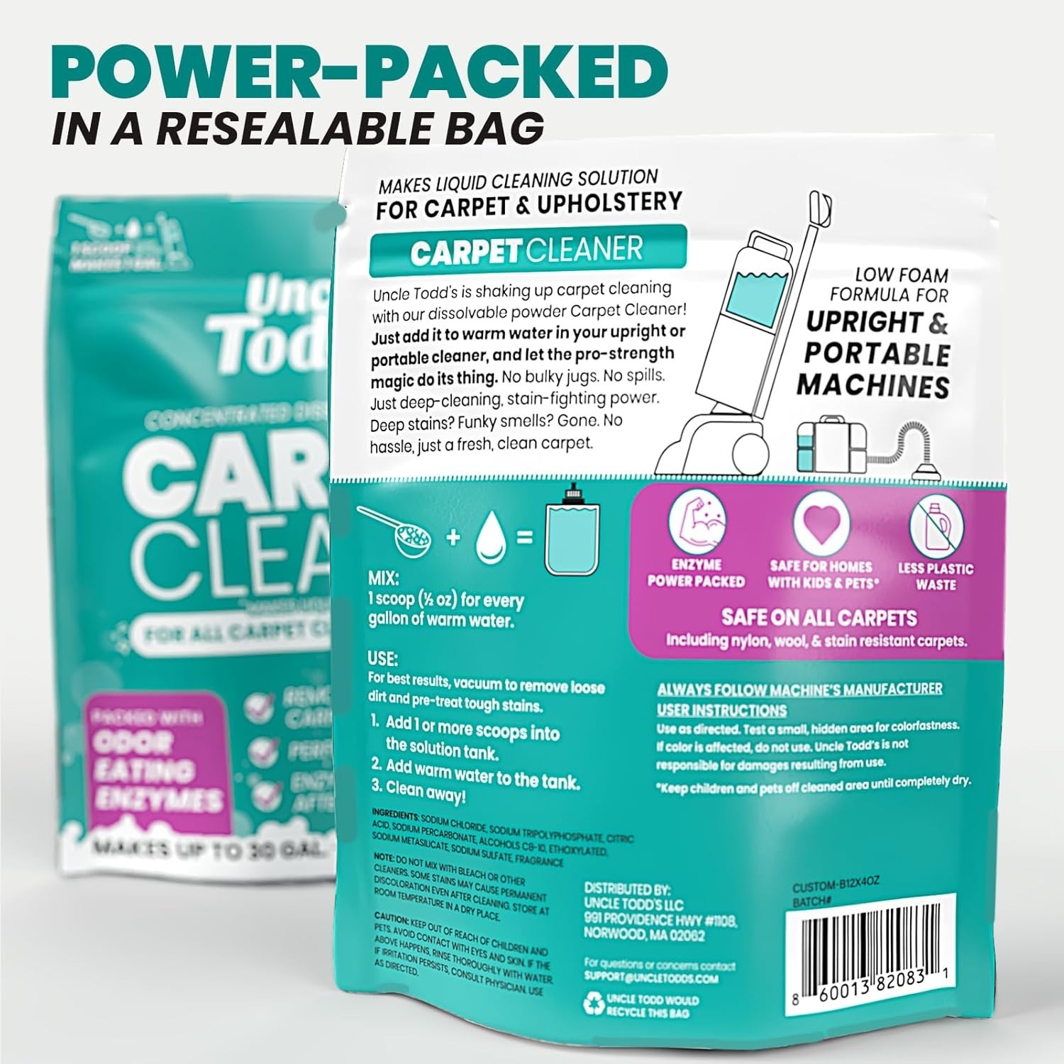 Multi-Purpose Carpet Cleaner Powder – 15oz, Pet Stain Removal & Odor Elimination