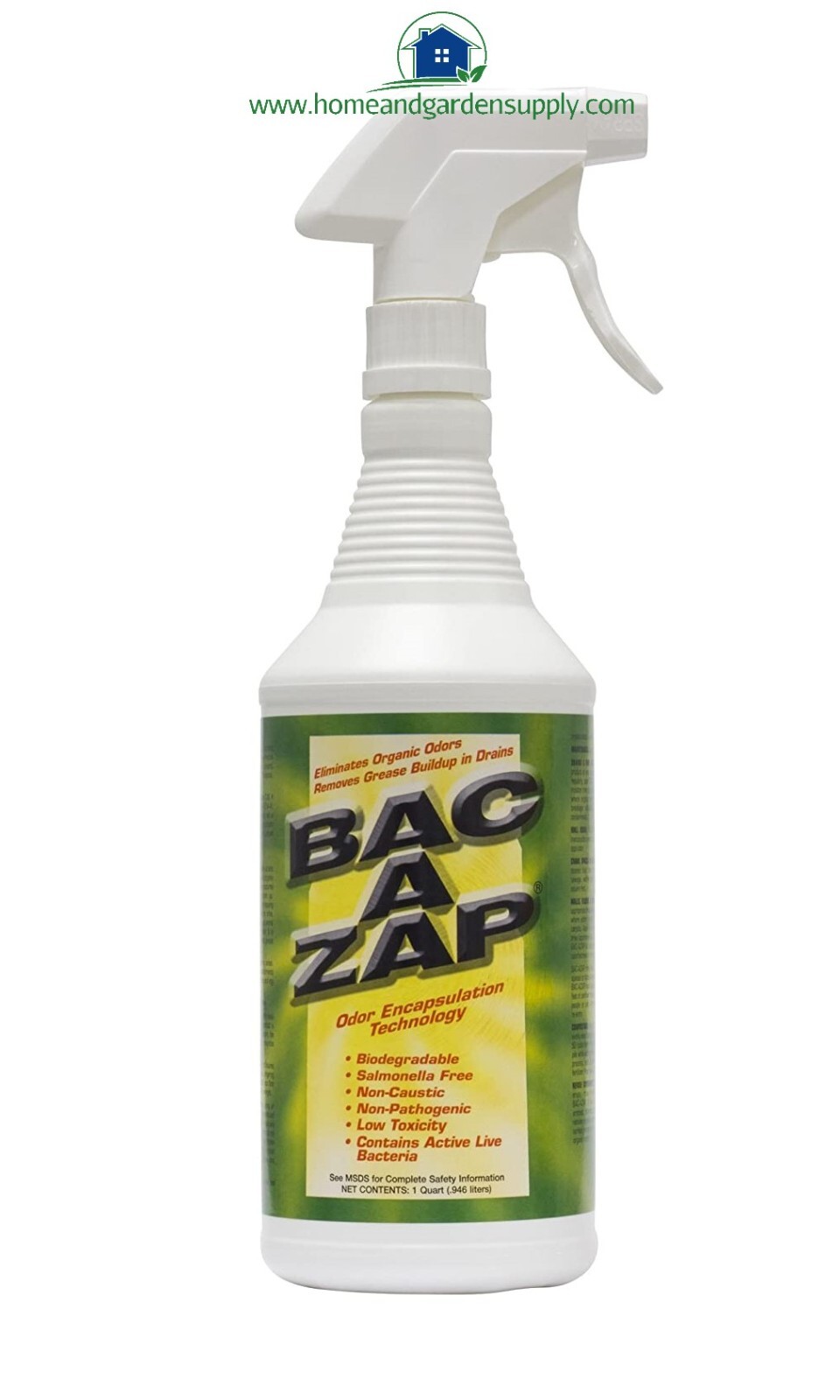 Bac-A-Zap Deodorizing Degreasing Organic Matter Cleaner 32 fl oz by Nisus
