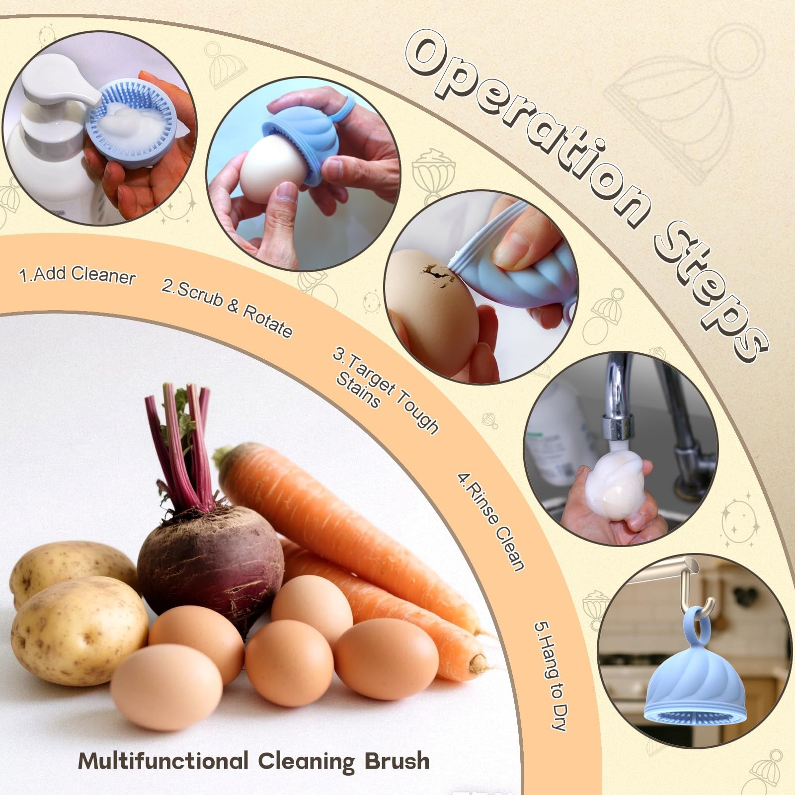 DOID TAG Egg Washer for Fresh Eggs – Upgraded 2.0 Silicone Egg Scrubber | Far…