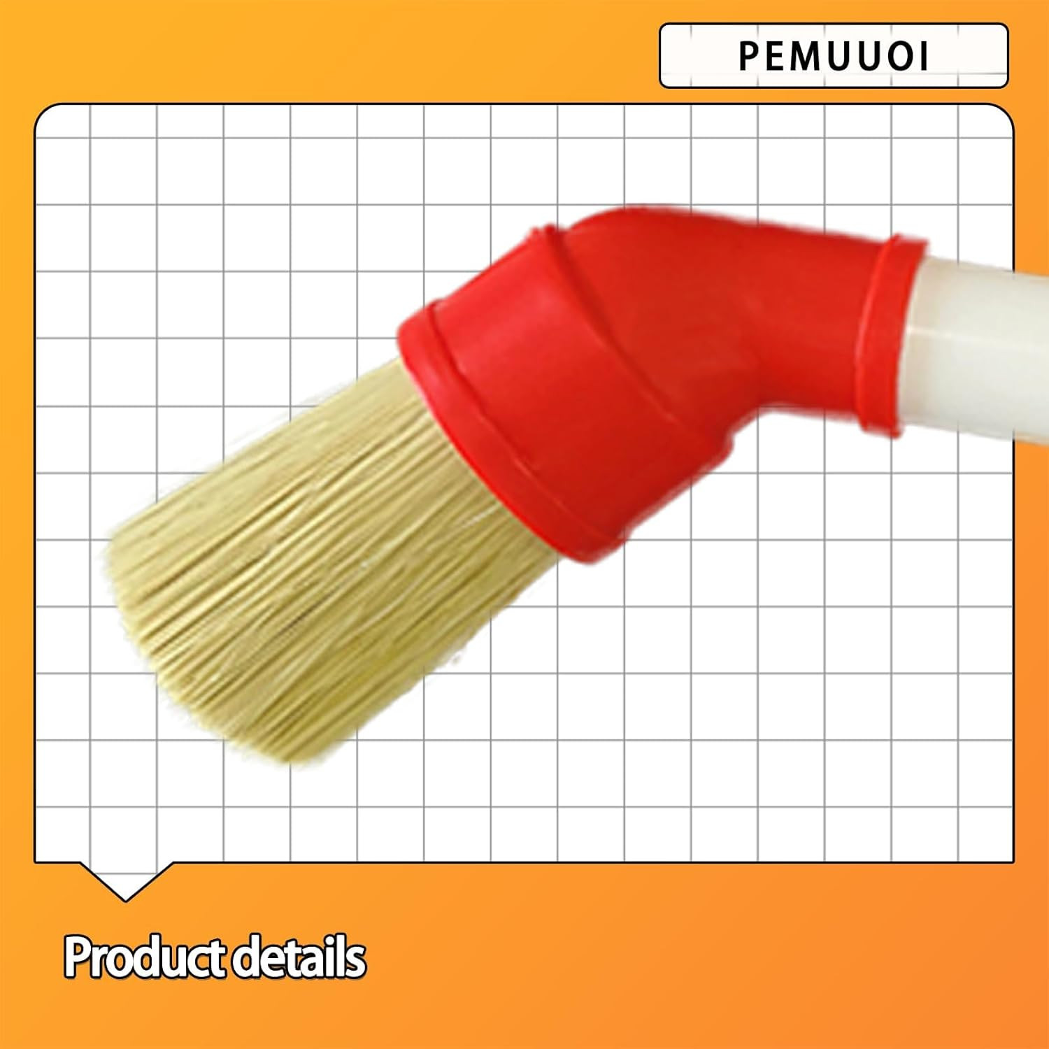 Tire Lube Brush Applicator Swab (4-Pack),11″ Plastic Handle and 45° Angled Desig