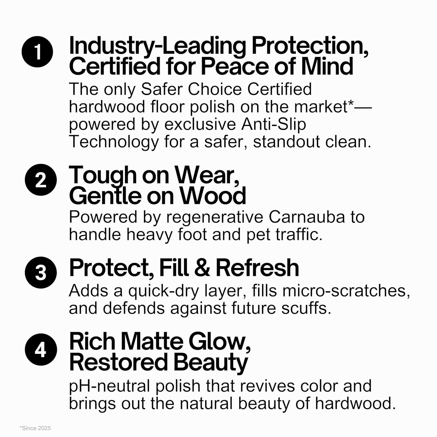 Quick Shine Hardwood Floor Luster-Polish 27oz | Plant-Derived w/Carnauba | Safer