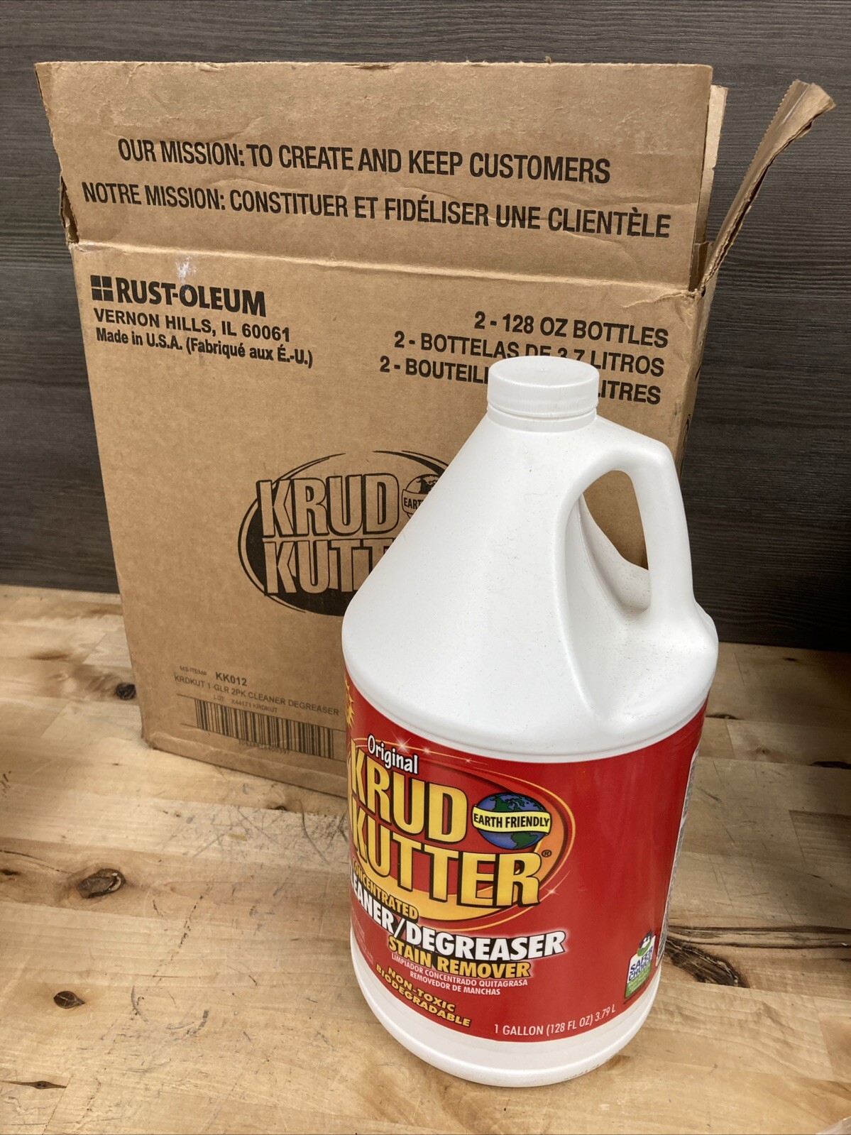 2 Pack Krud Kutter Kk012 Cleaner/Degreaser Stain Remover, Jug, 1 Gal Each New