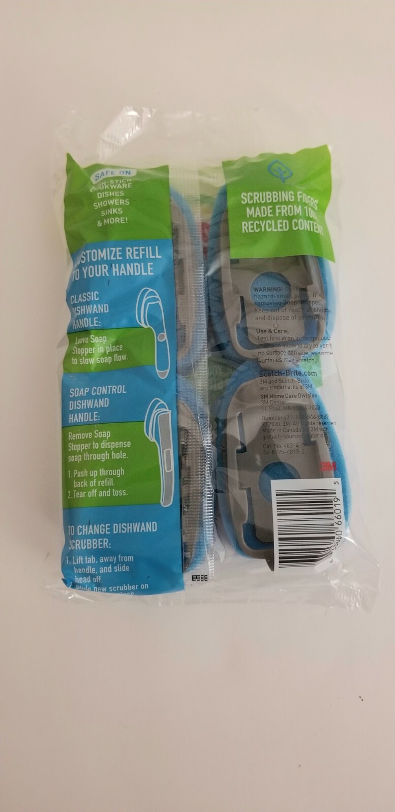 Scotch-Brite Non Scratch Dishwand Refill,4 Refills
