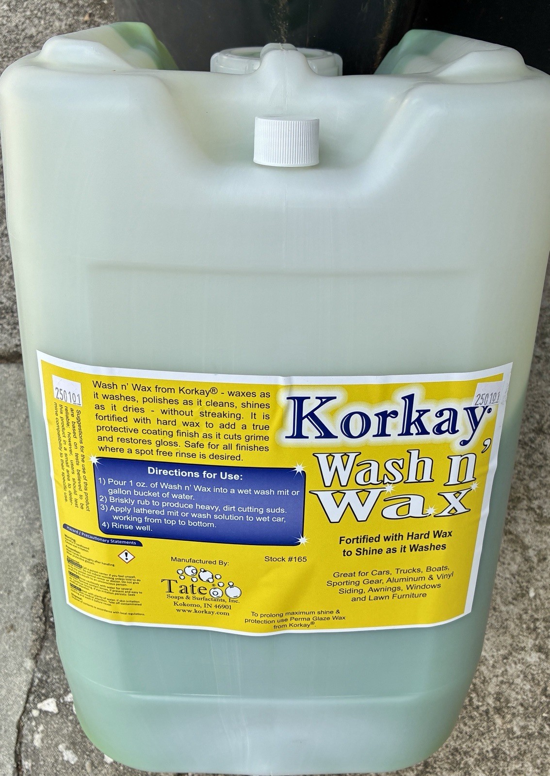 KORKAY WASH & WAX 5-GALLON TOTE # 16505